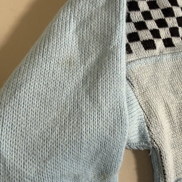 Vintage 80s Adele Boho Knit Sweater Cow Hearts Print Made In USA - Picture 3 of 9